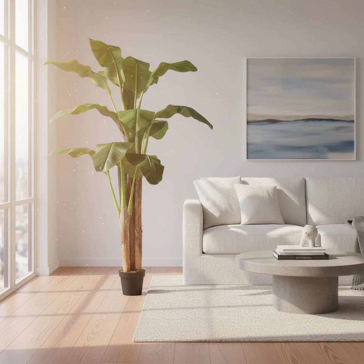 ARBUSTO REAL - Planta Artificial Banano 180 Cm. Premium / Arbusto Real Verde