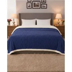 GENERICO - Frazada Manta Polar Sherpa Térmica Plaza y media