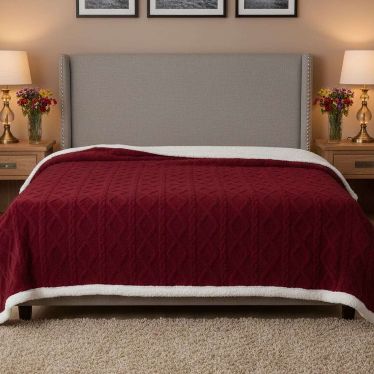 GENERICO - Frazada Manta Polar Sherpa Térmica King