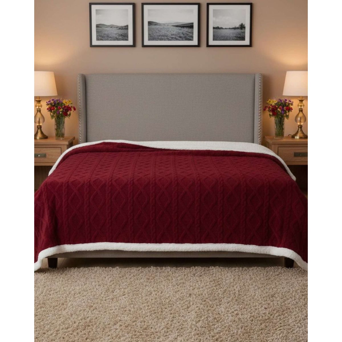 GENERICO - Frazada Manta Polar Sherpa Térmica King