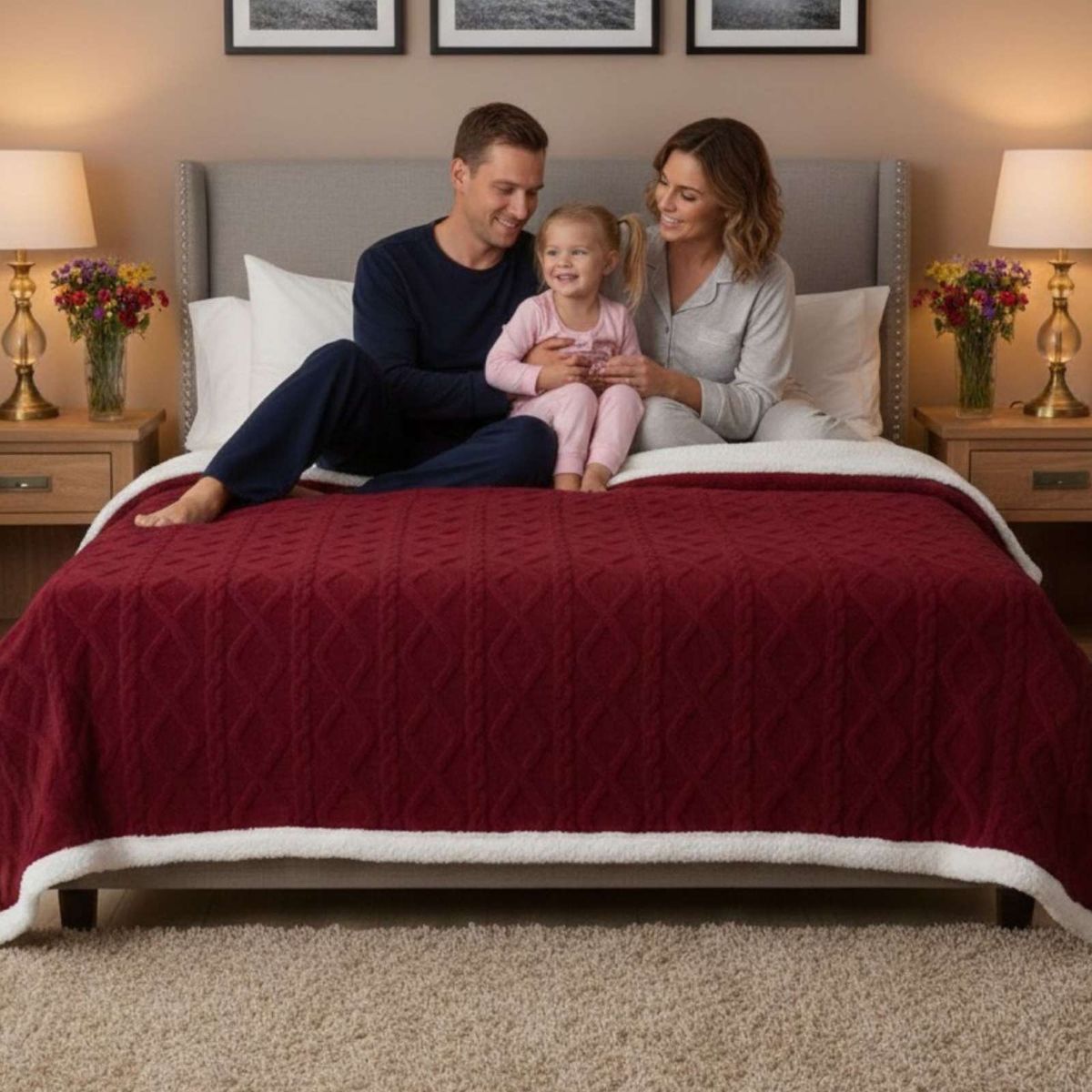 GENERICO - Frazada Manta Polar Sherpa Térmica King