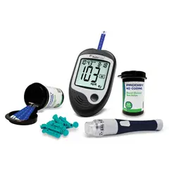 PRODIGY - Glucómetro 100 Tiras + 10 Lancetas (Kit Inicial)