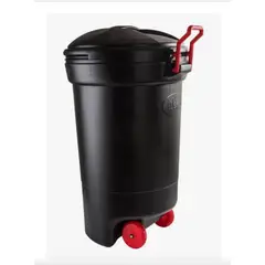 GENERICO - Basurero 125 Litros Negro Con Ruedas