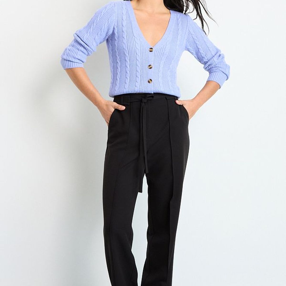 IO - Pantalon Liso Mujer Negro Io