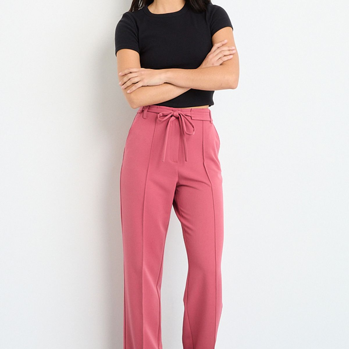 IO - Pantalon Liso Mujer Rosado Io