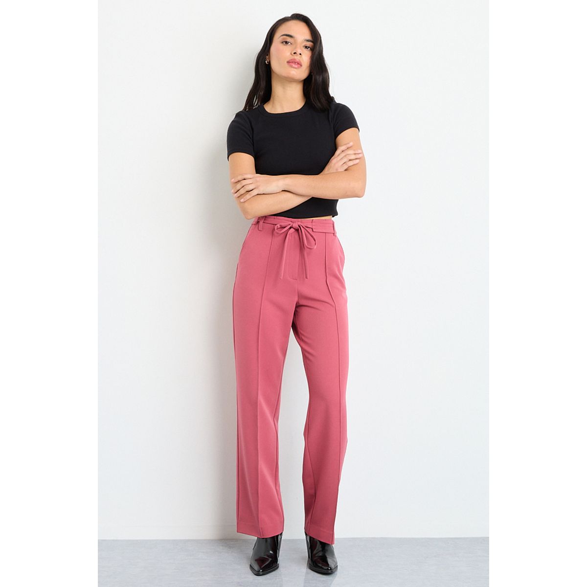 IO - Pantalon Liso Mujer Rosado Io