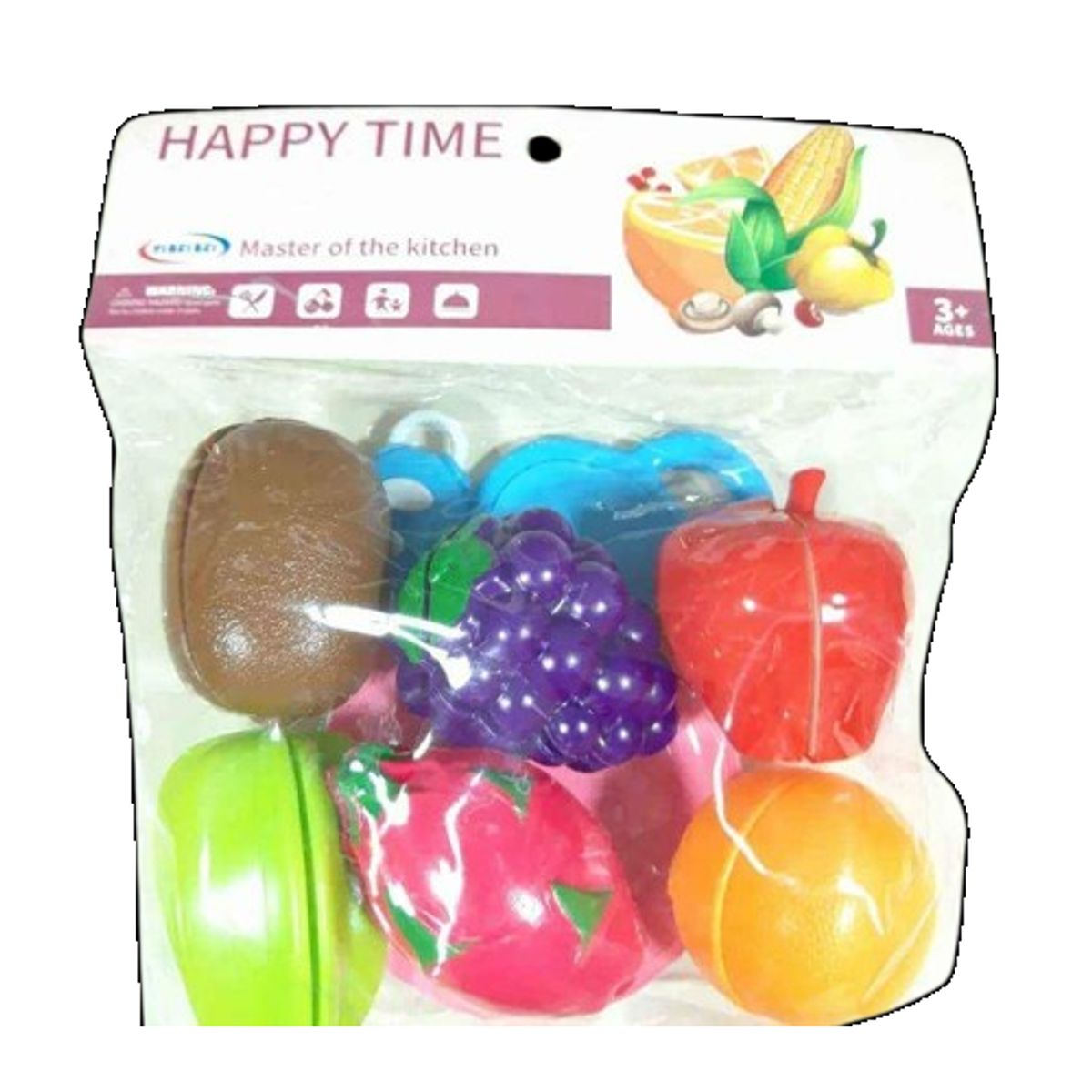 GENERICO - Set juguete velcro de fruta cuchillo tabla de cortar