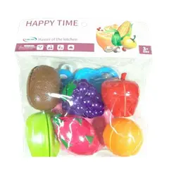 GENERICO - Set juguete velcro de fruta cuchillo tabla de cortar