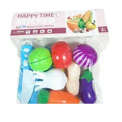 GENERICO - Set juguete velcro de vedura cuchillo tabla de cortar