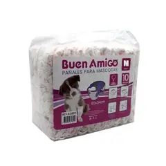 GENERICO - Pañal Perro Mascotas Absorbente Celo Hembra M X10