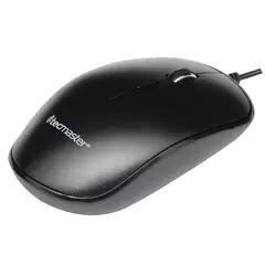TECMASTER - Mouse Óptico con Cable USB 1600 dpi Negro
