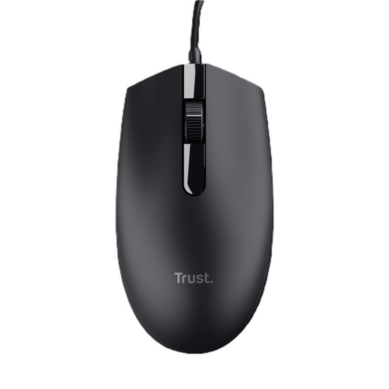 Mouse Optico Con Cable USB Ambidiestro Basi Negro