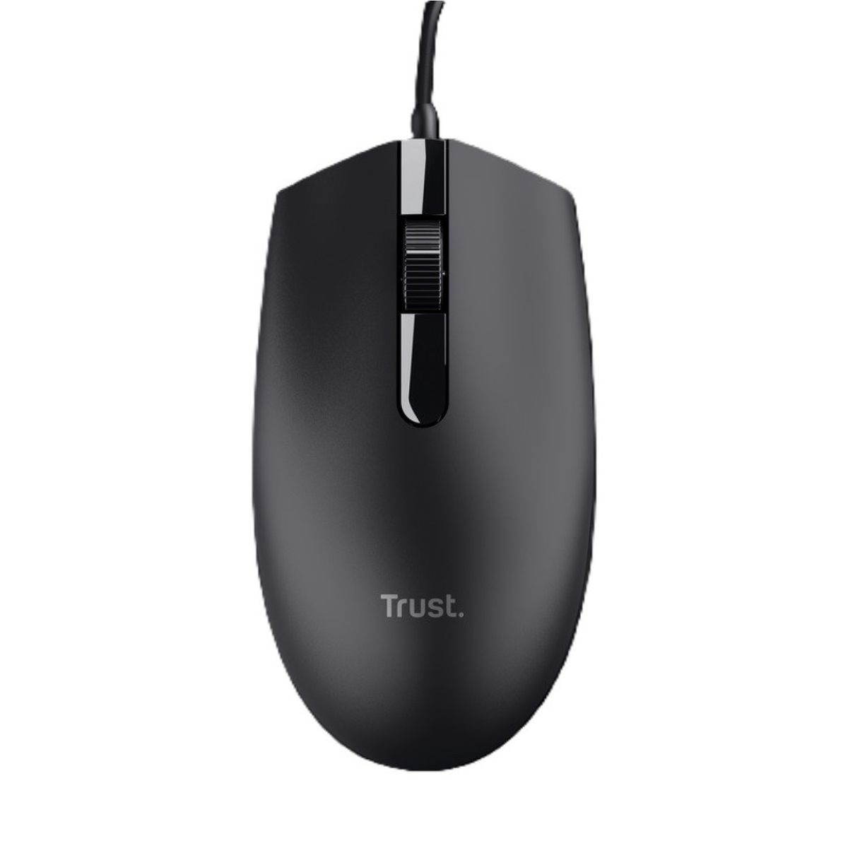 TRUST - Mouse Óptico Con Cable USB Ambidiestro Basi Trust Negro