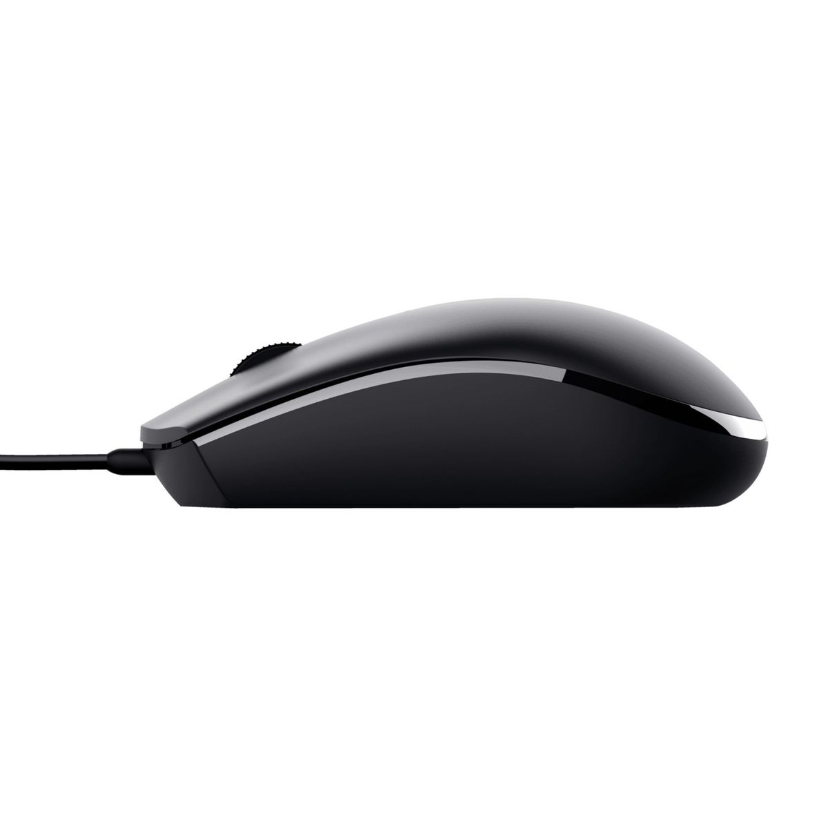 TRUST - Mouse Óptico Con Cable USB Ambidiestro Basi Trust Negro