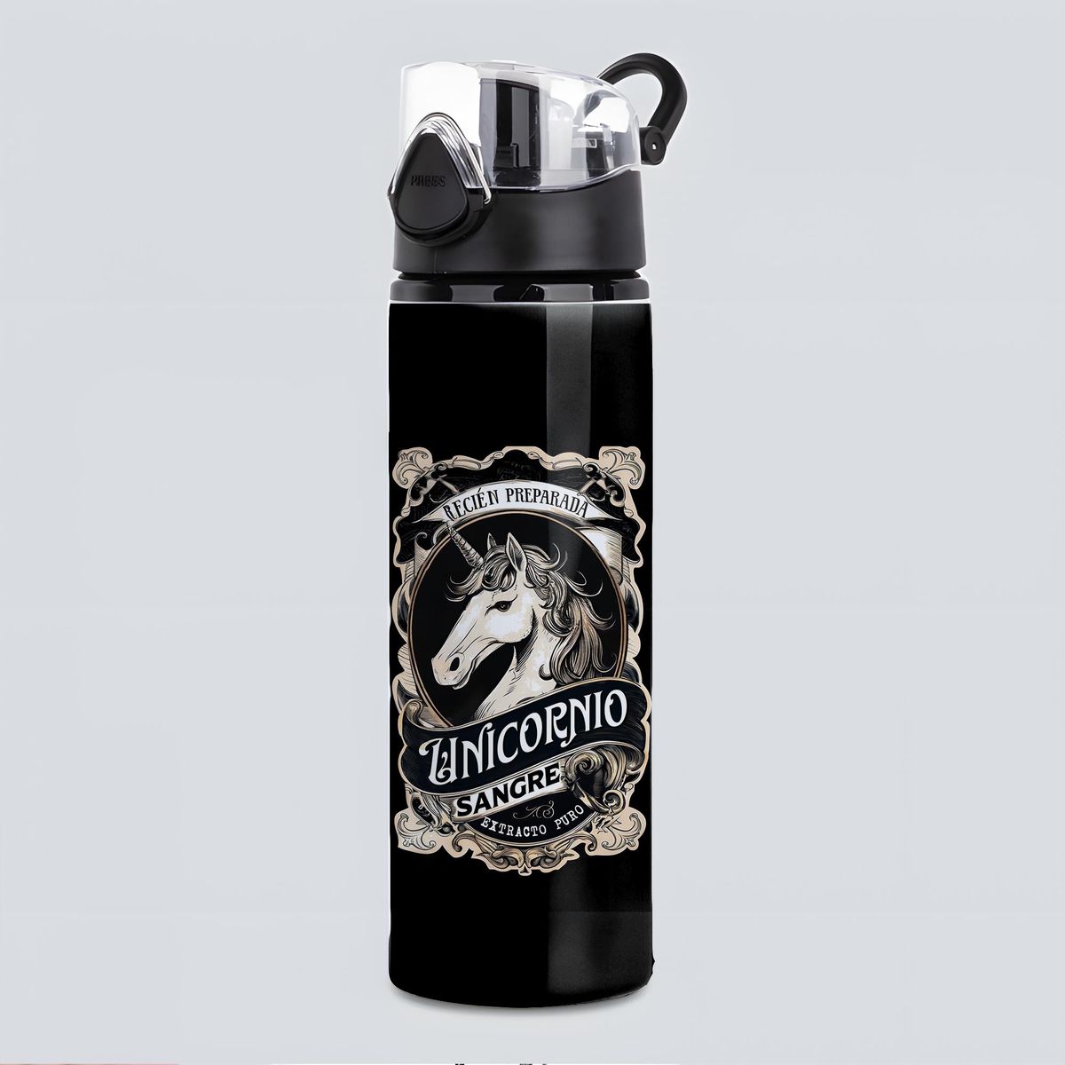 SM - Botella De Agua Inspirado Harry Potter 750 ml Aluminio Diseño Unicornio Libre de BPA Antiderrame