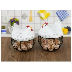 GENERICO - Canasto Porta Huevos Gallina 22 cm