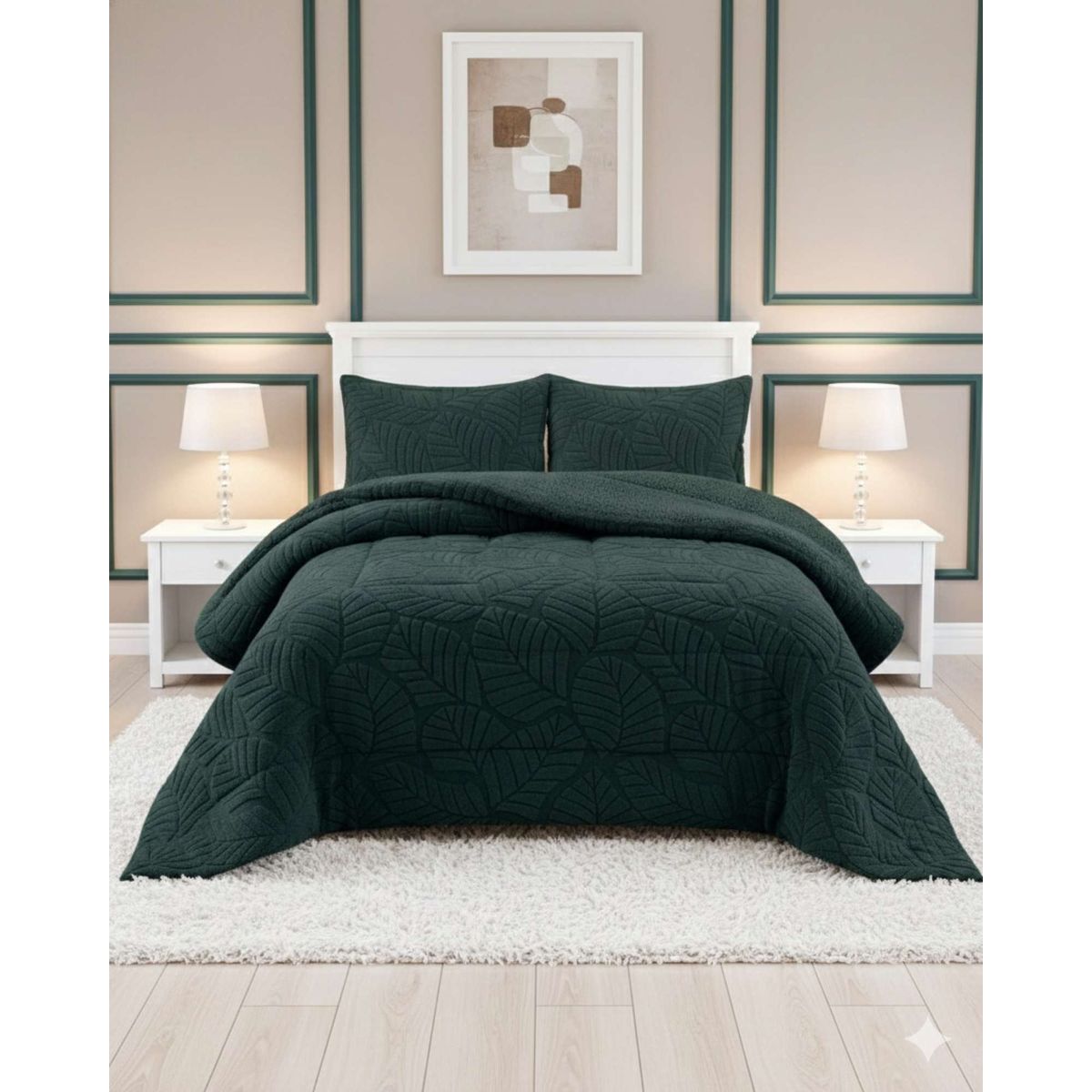 GENERICO - COBERTOR DE INVIERNO 2025 CON CHIPORRO 2 PLAZA GRIS GRAFITO