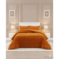 COBERTOR DISEÑO 2025 CON CHIPORRO SUPER KING 250 CM X 270 CM NARANJA.