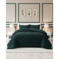 GENERICO - COBERTOR DISEÑO 2025 CON CHIPORRO SUPER KING 250 CM X 270 CM GRAFITO.