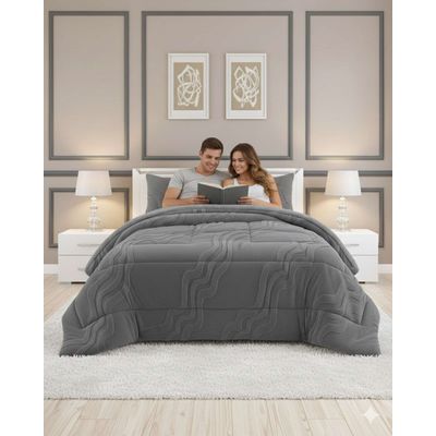 Imagen 2 del producto COBERTOR DE INVIERNO 2025 CON CHIPORRO 2 PLAZA GRIS.