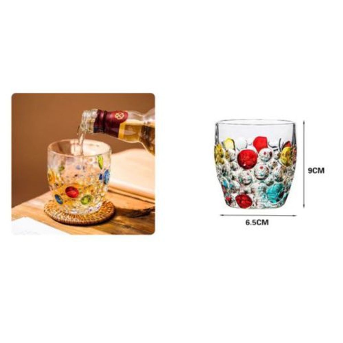 GENERICO - SET DE 6 VASOS DE VIDRIO