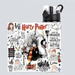 SM - Botella De Agua Inspirado Harry Potter 750 ml Aluminio Estilo Fantasía Libre de BPA Antiderrame