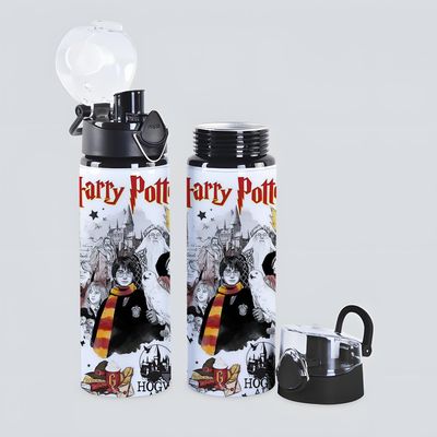 Imagen 2 del producto Botella De Agua Inspirado Harry Potter 750 ml Aluminio Estilo Fantasía Libre de BPA Antiderrame