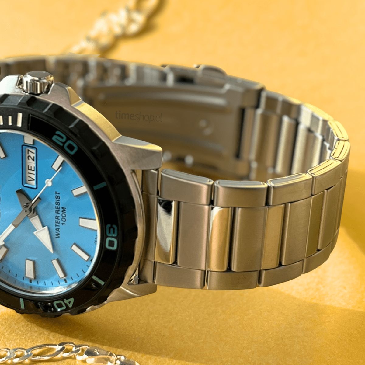 CASIO - RELOJ CASIO MTD-125D-2A3VDF QUARTZ PLATEADO CELESTE