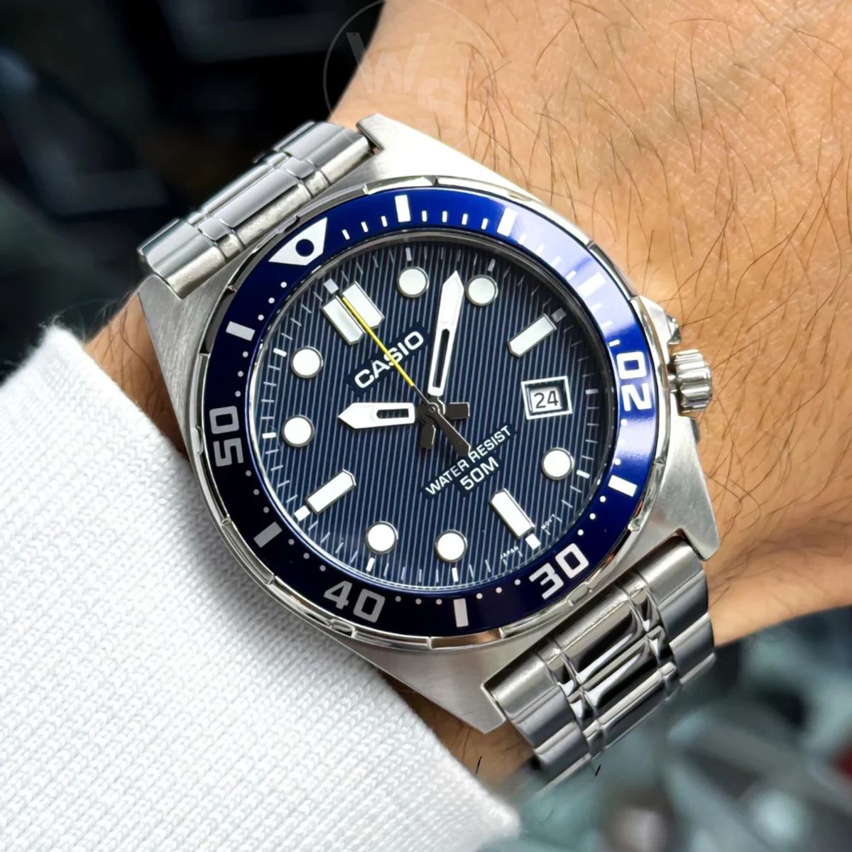 CASIO - RELOJ CASIO MTD-135D-2AVDF PLATEADO AZUL