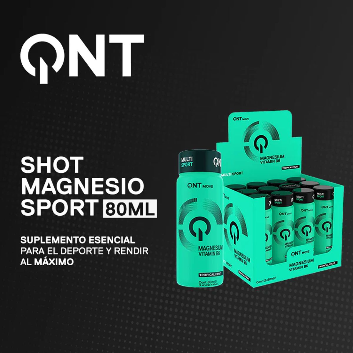 QNT - Shot de Magnesio + Vitamina B6 QNT - 12 unidades 24 servicios