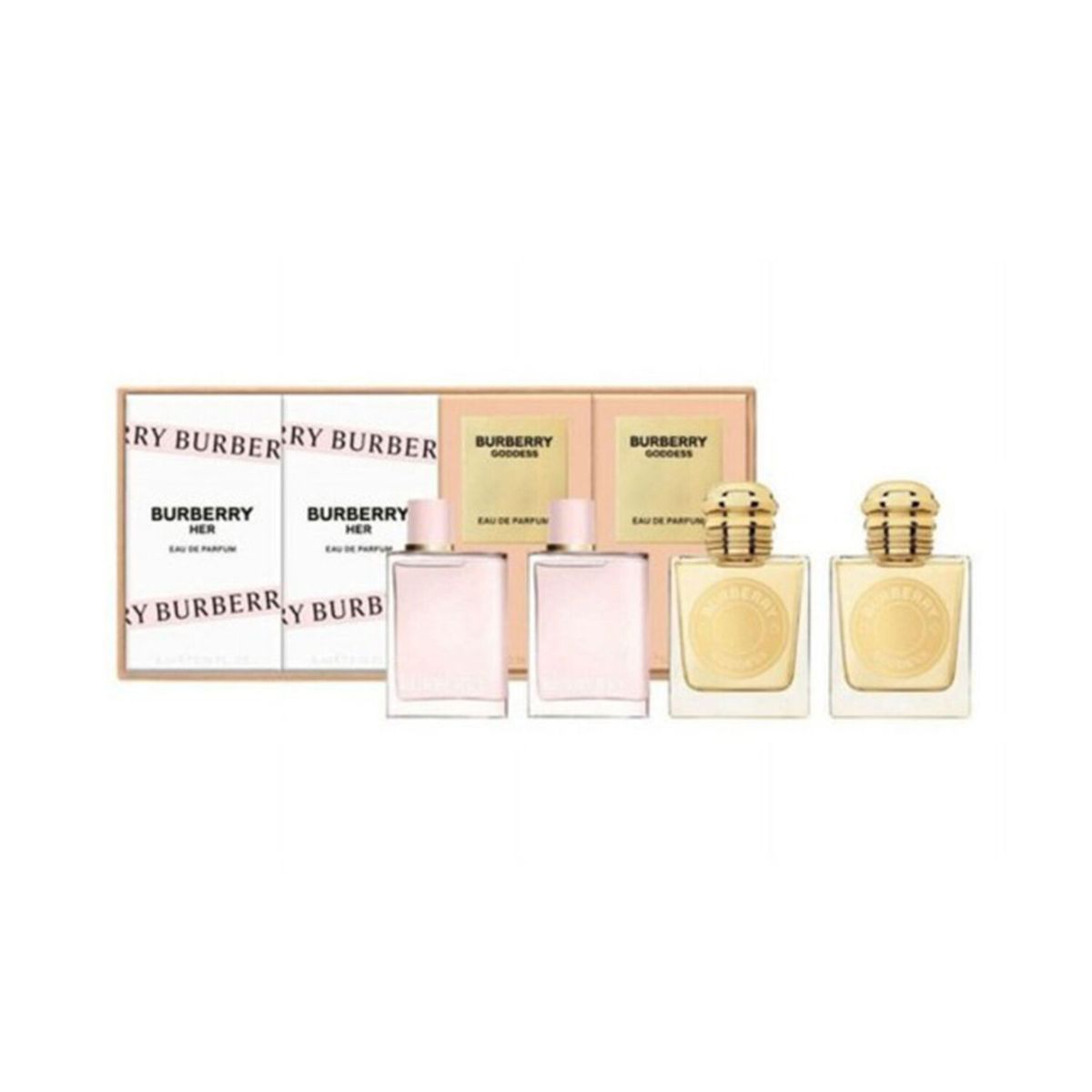 BURBERRY - BURBERRY 4PZAS MINI ESTUCHE HER+HER+GODDESS+GODDESS EDP 5MLx4