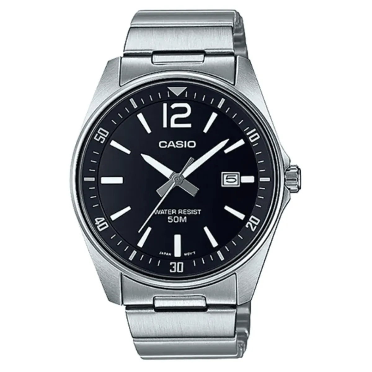 CASIO - RELOJ CASIO MTP-E170D-1BVDF CLASICO PLATEADO NEGRO