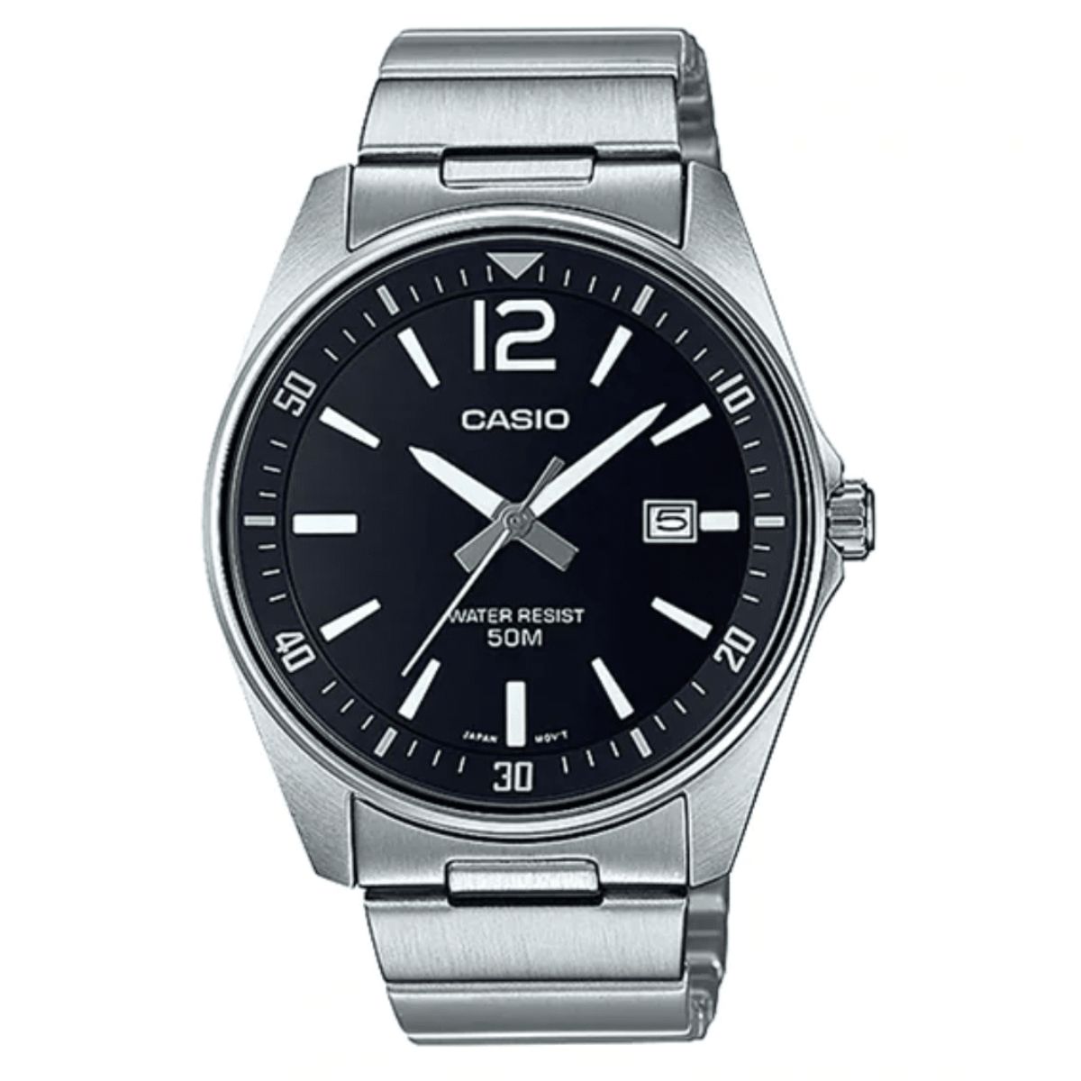 CASIO - RELOJ CASIO MTP-E170D-1BVDF CLASICO PLATEADO NEGRO