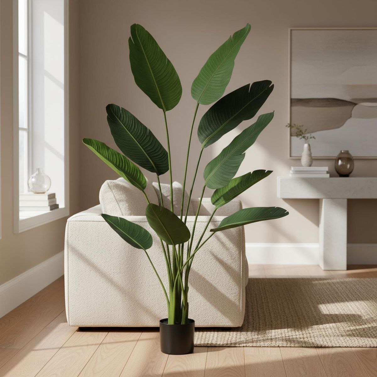 ARBUSTO REAL - Arbusto Real Planta Artificial Ave Paraíso 180 Cm Premium Verde