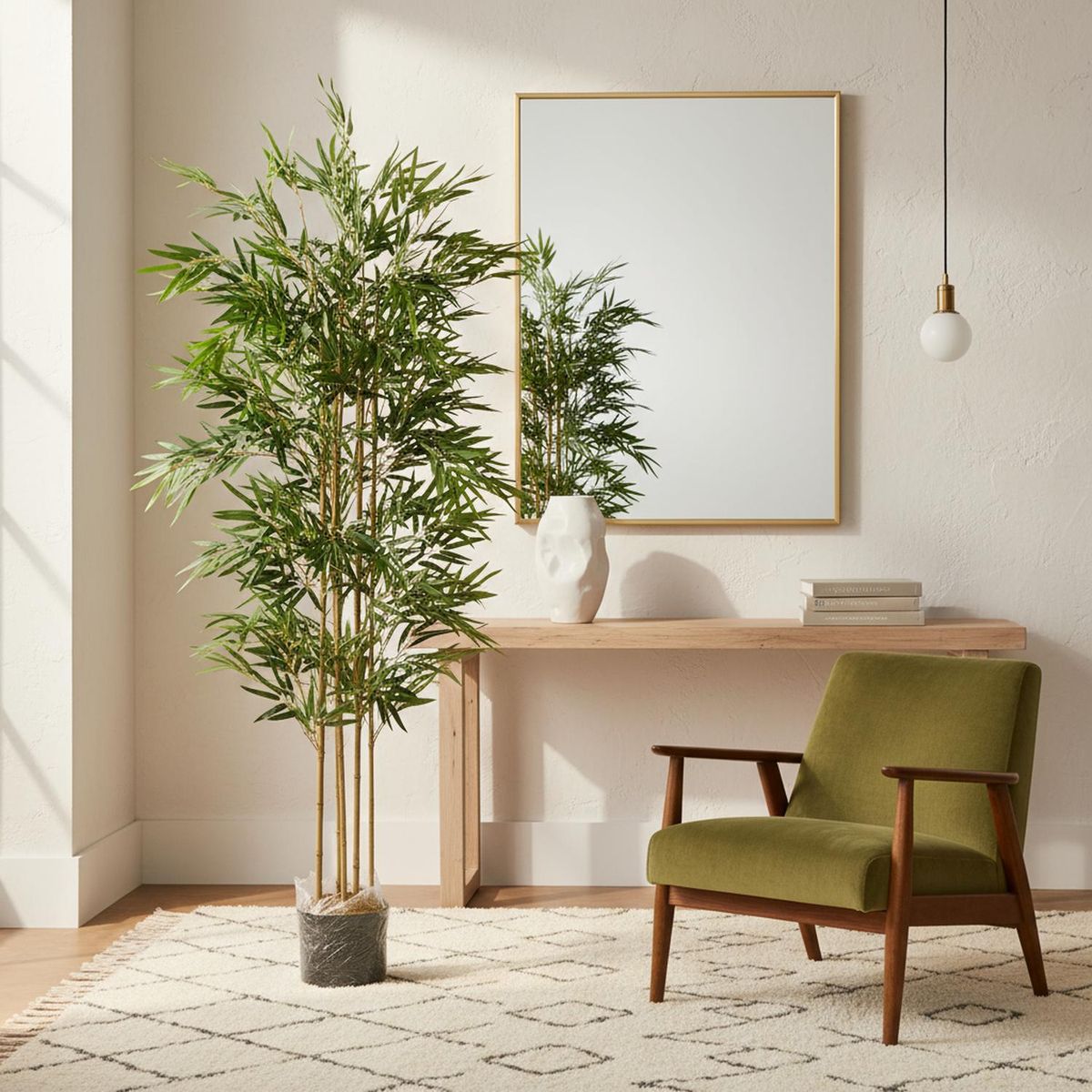 ARBUSTO REAL - Planta Artificial Bamboo 180 Cm. Premium / Arbusto Real Verde