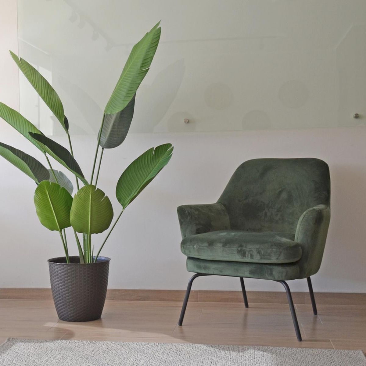ARBUSTO REAL - Planta Artificial Ave Paraíso 160 Cm/10 Hojas / Arbusto Real