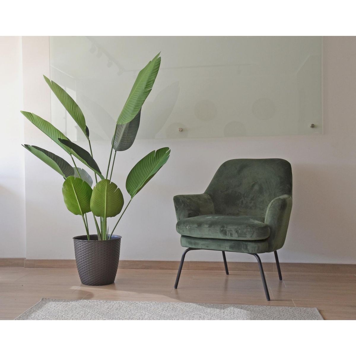ARBUSTO REAL - Planta Artificial Ave Paraíso 160 Cm/10 Hojas / Arbusto Real