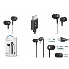 IRM - Auriculares In Ear E06 con Cable Tipo C – 120 cm