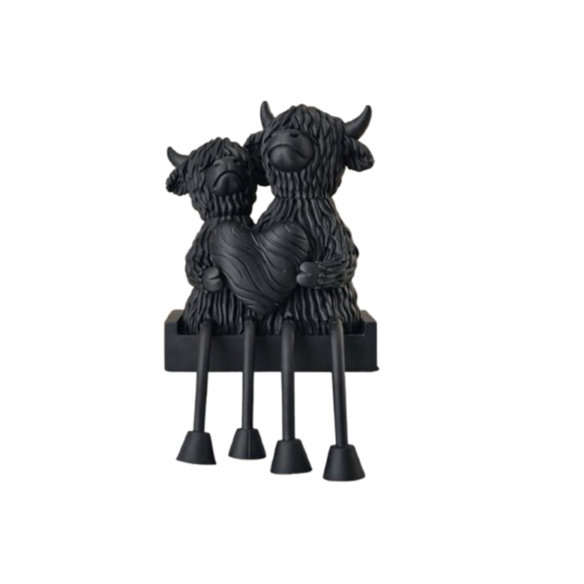 GENERICO - Escultura- Vacas de Highland Enamoradas