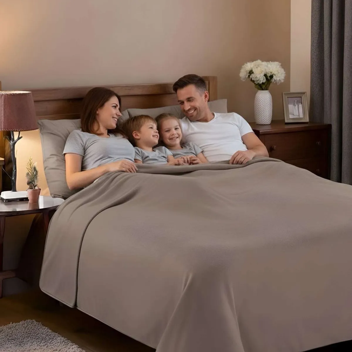 GENERICO - Sabana extra suave premium de polar Marron 2 plazas