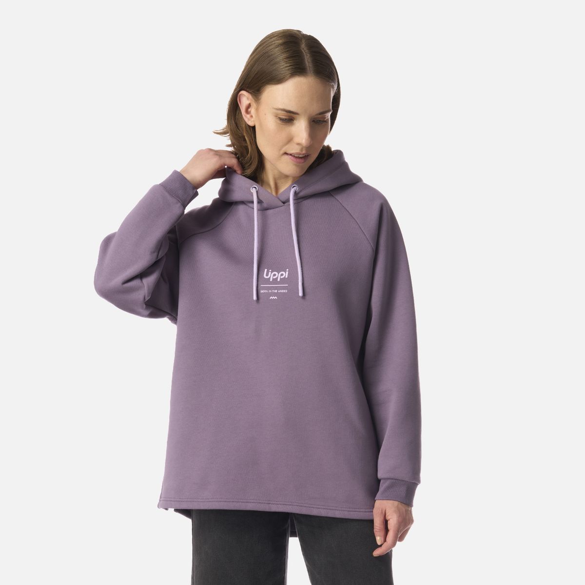 LIPPI - Polerón Mujer Heavy Duty Hoody Sweatshirt Violeta Lippi
