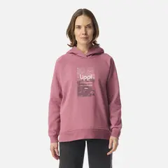 LIPPI - Polerón Mujer Insigne Hoody Sweatshirt Front Print Rosa Oscuro