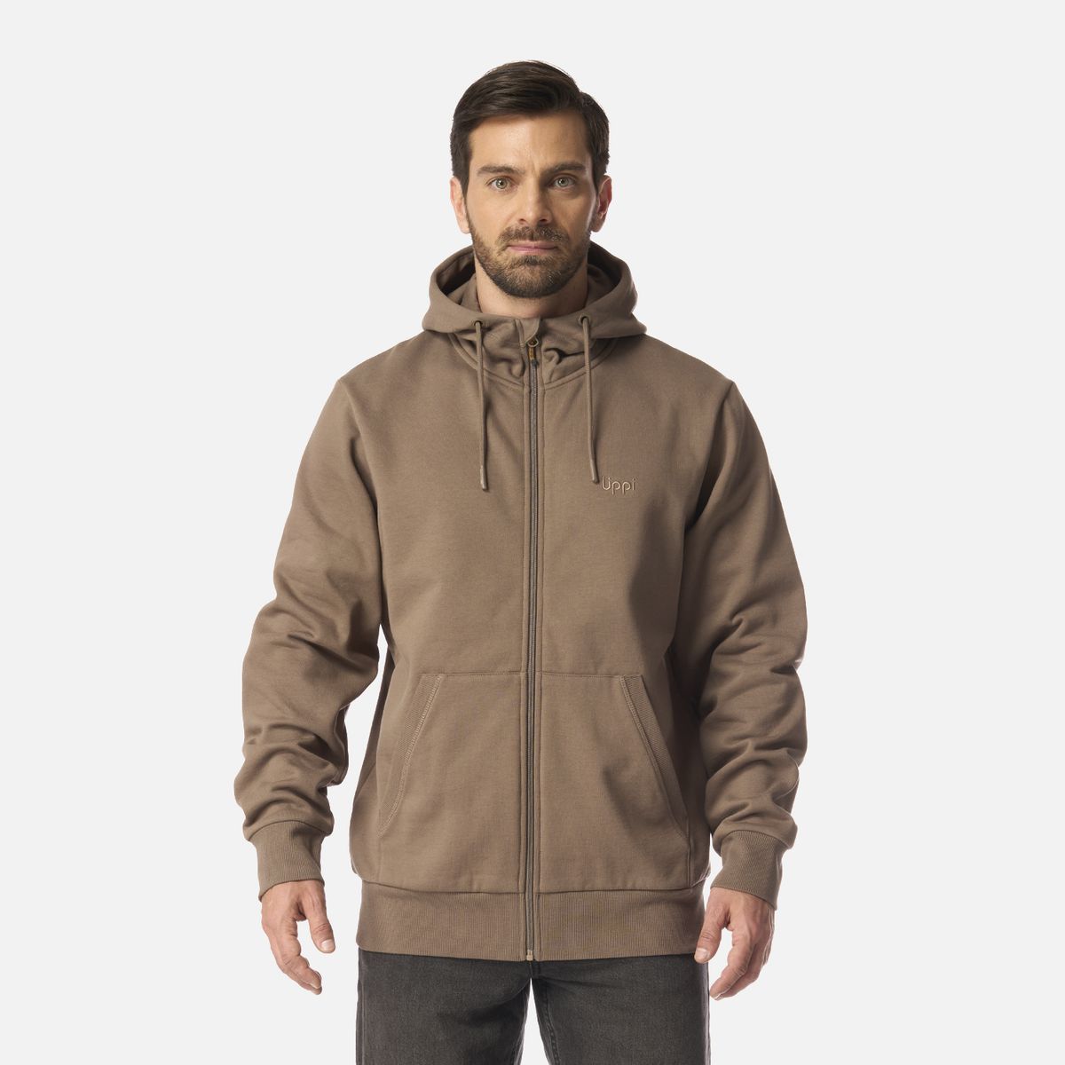 LIPPI - Polerón Hombre Ulmo Full Zip Hoody Sweatshirt Cafe Lippi