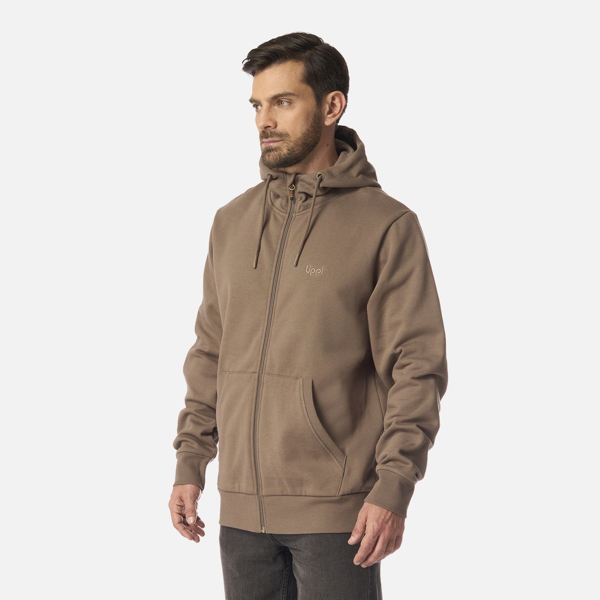 LIPPI - Polerón Hombre Ulmo Full Zip Hoody Sweatshirt Cafe Lippi