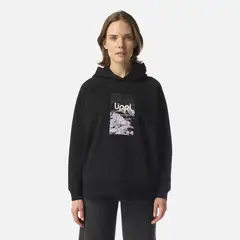 LIPPI - Polerón Mujer Insigne Hoody Sweatshirt Front Print Negro
