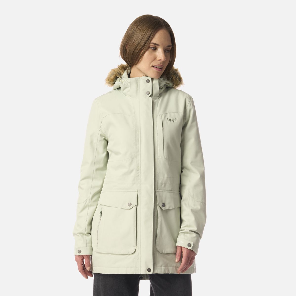 LIPPI - Chaqueta Mujer Roble B-Dry Hoody Jacket Verde Agua Melange Lippi
