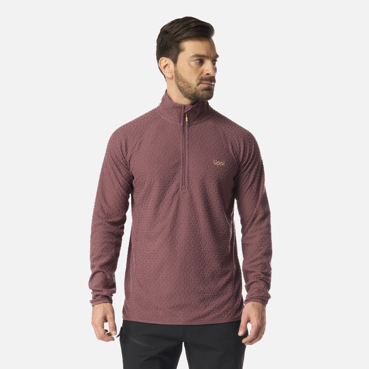 LIPPI - Polerón Hombre Jacaranda Nano-F 1/4 Zip Vino Lippi