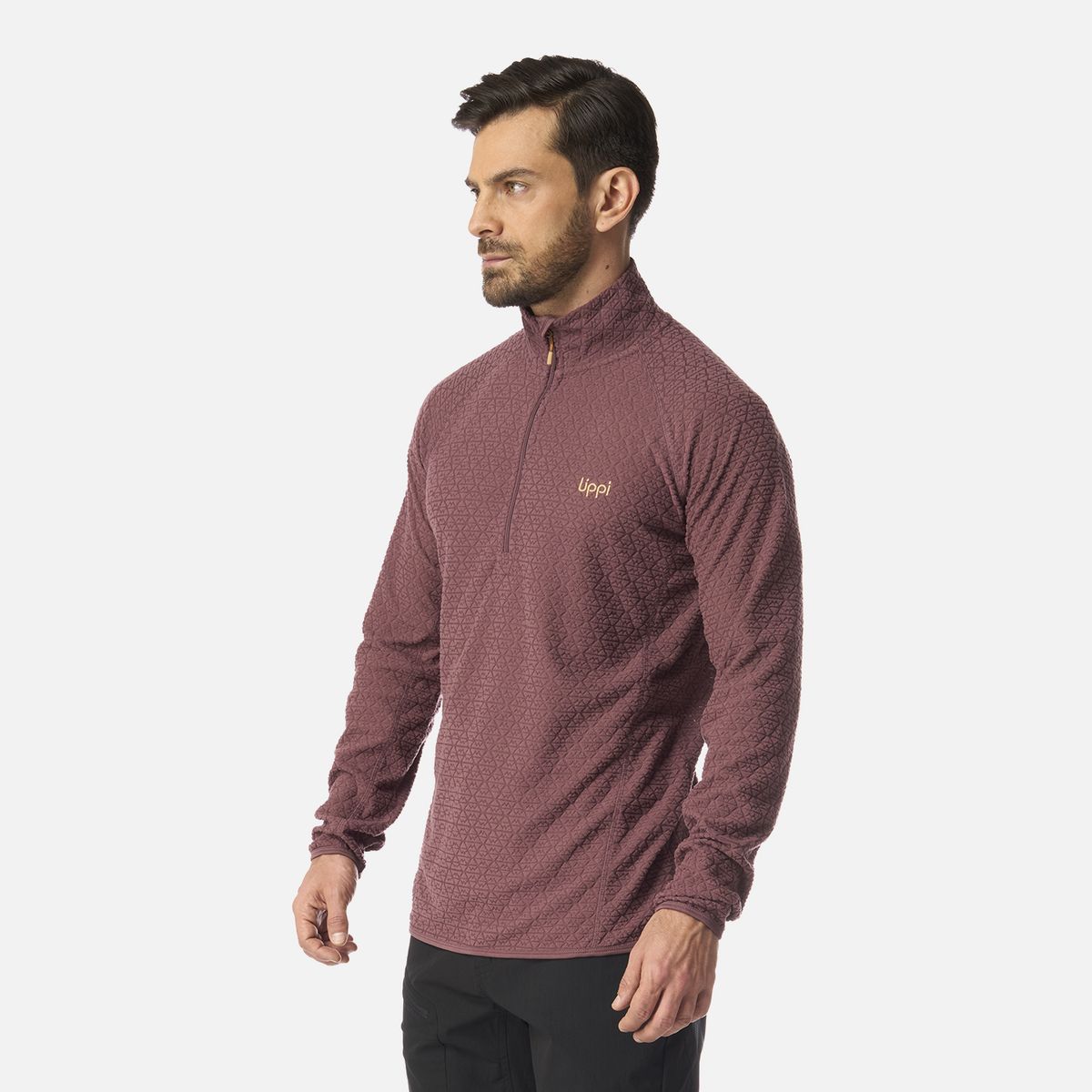 LIPPI - Polerón Hombre Jacaranda Nano-F 1/4 Zip Vino Lippi
