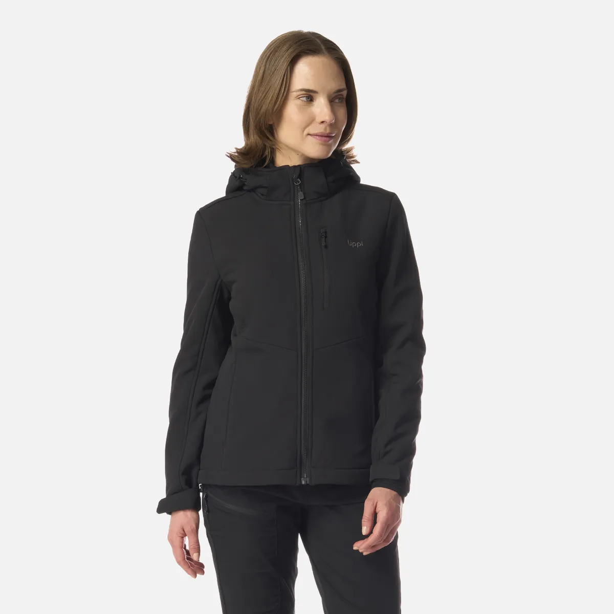 LIPPI - Chaqueta Mujer Macaya Softshell Hoody Jacket Negro Lippi