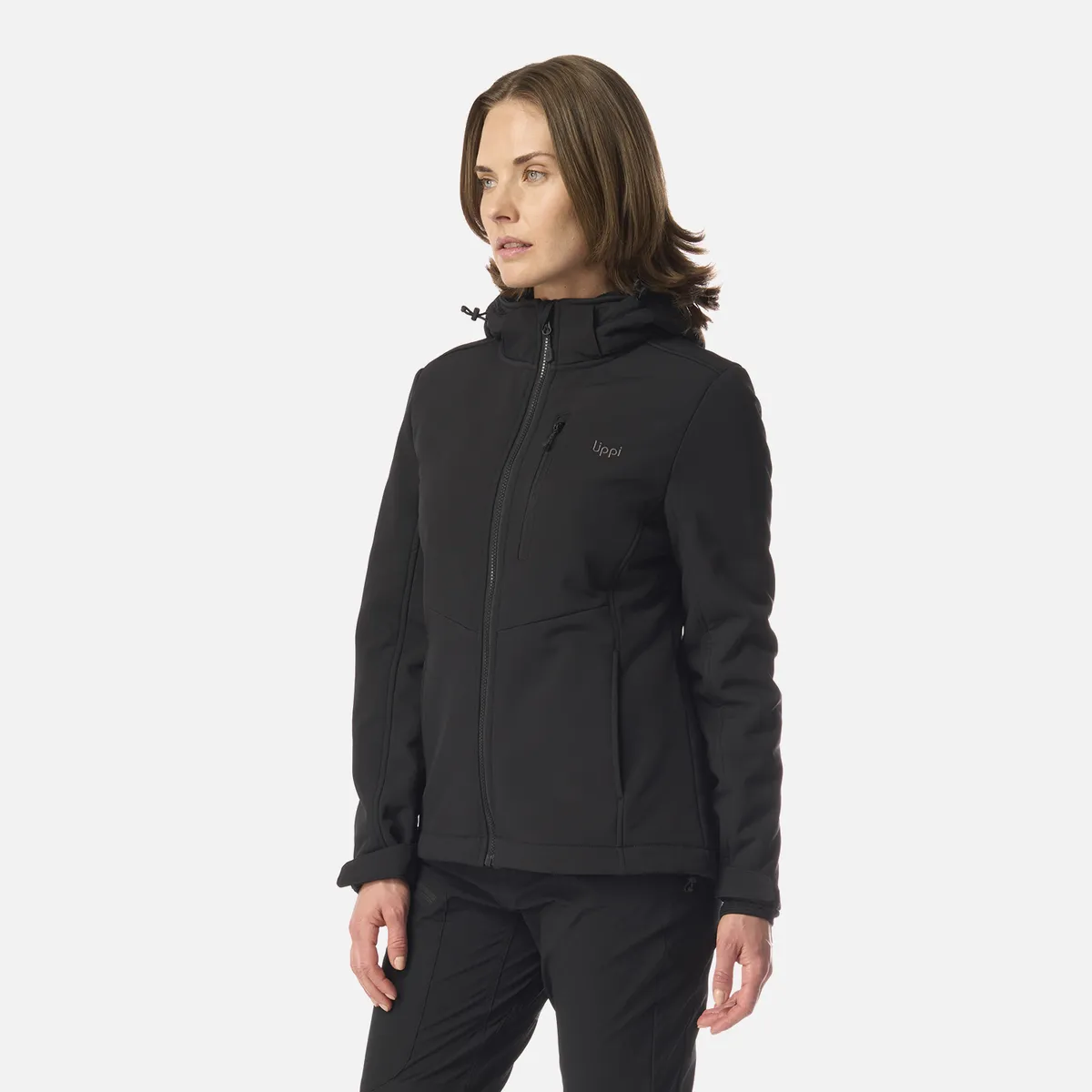 LIPPI - Chaqueta Mujer Macaya Softshell Hoody Jacket Negro Lippi